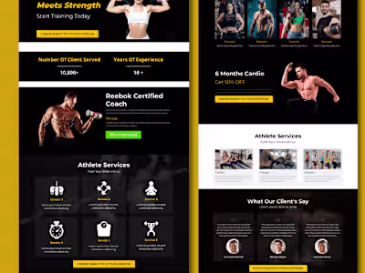 Fitness Studio demo website 