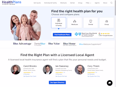 Health Insurance Marketing and Quoting Responsive Website