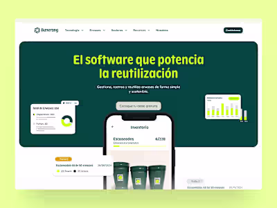 Webflow Redesign for tech sustainability startup