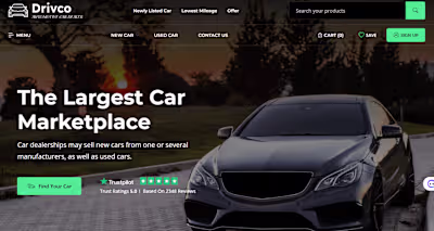 I will design Car dealership website, Car rental website for you