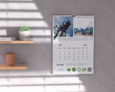 Calendar Design for an Engineering Company