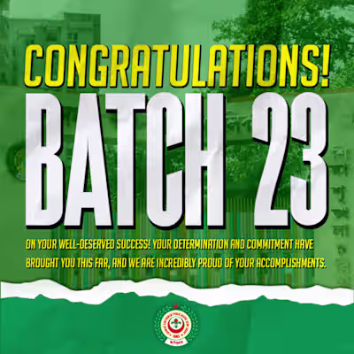 Congratulation Poster Design for Adamjee School's Examinees