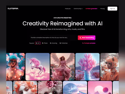 AI Website for Creative Industries