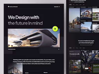 Architecture Agency Landing Page