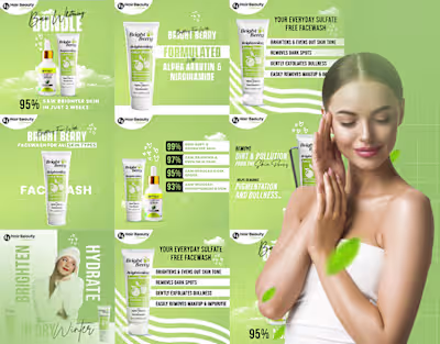 Hair Beauty Skin Care Vol 2 - Social Media Campaign Graphics