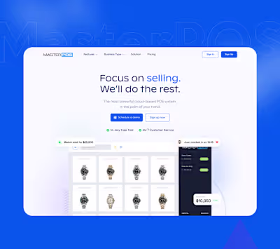 MasterPOS | SaaS Webflow Website