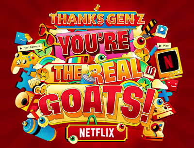Netflix Gen Z Print Ad Illustration