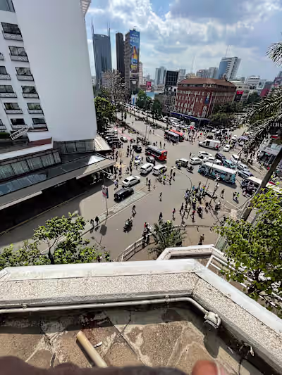 Nairobi Kenya, Urban photography. People in the heart of tow...