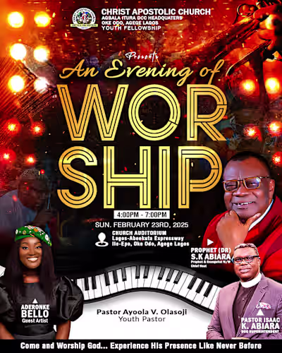 An Evening of Worship Flyer Design