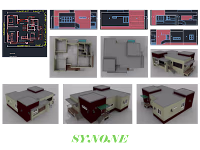 Model and render 3d House