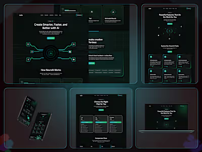 AI Platform Website – Figma UI/UX + Webflow Development