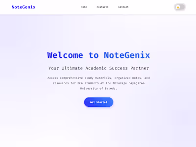 Notegenix Note-Taking Web App Development