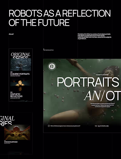 Portraits of an other - Landing Page