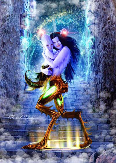 Galaxy  Mother Digital Art