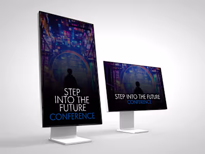 A digital signage design for a conference