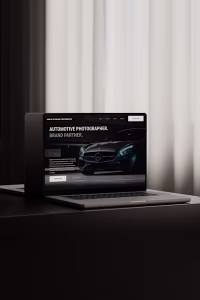 Bold Luxury Automotive Photography One-Page Web Design Concept
