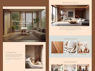 Luxury Furniture Brand Landing Page