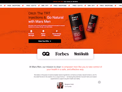 Mars Men | Framer Page Development