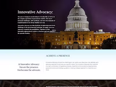 Innovative Advocacy | Wordpress Website Redesign