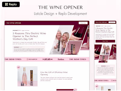 The Wine Opener | Listicle Design + Replo Development