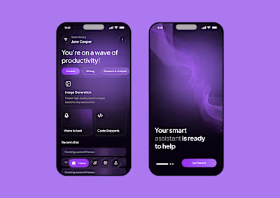 Day 11/75 UI Challenge 🤖✨ Designed an AI Assistant App UI t...