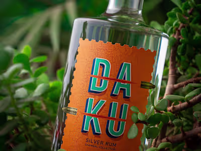 Packaging x Daku Rum label design