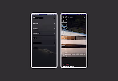 Custom UX/UI design for Orams Marine