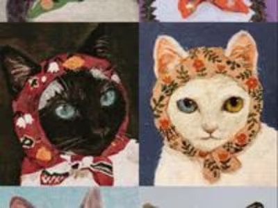 Mon Cheri: Tuxedo Cat Print Reproduction