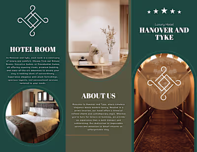 Hanover and Tyke Luxury Hotel Branding Brochure