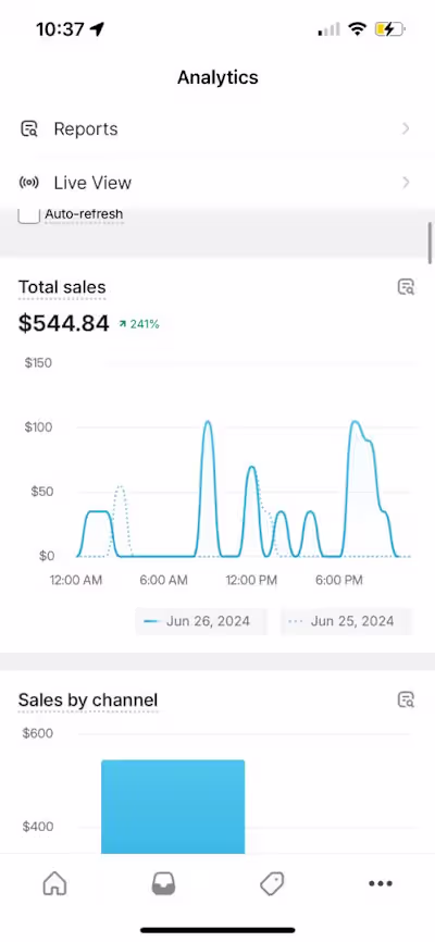 shopify store sales