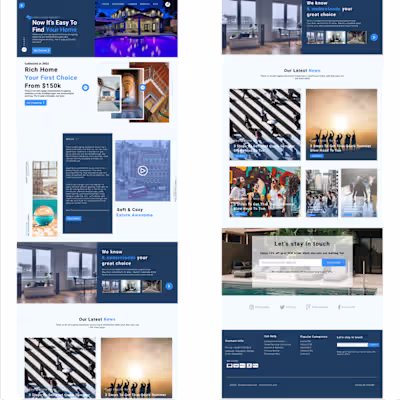 Dengla housing landing page on Behance
