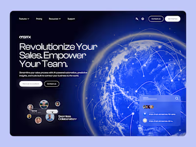 Orbitx - AI Website Header Design