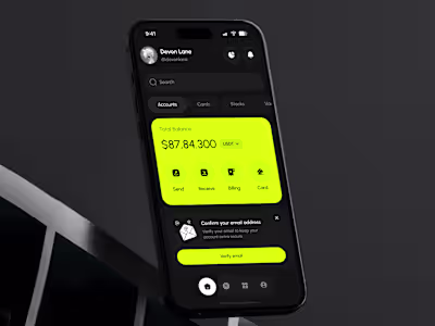Finance Mobile App & UI UX Design