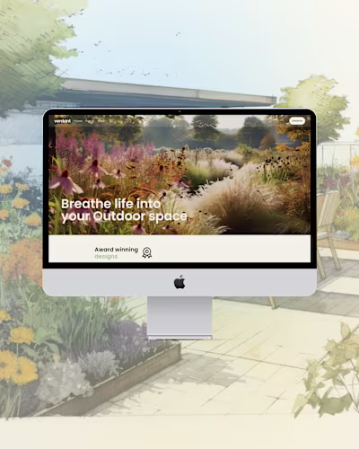 Verdant Garden Design - landing page
