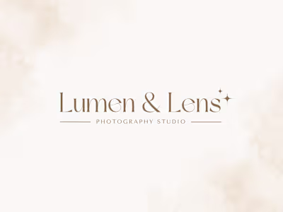 Lumen & Lens: Logo Design Developed a refined logo for a bou...