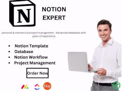 Project Manager with advanced aesthetic notion template
