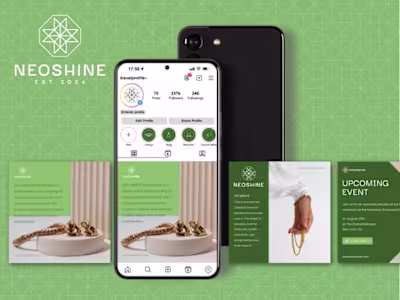 Neo Shine Social media, icon, & packaging design