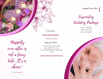 Brochure for Wedding Planner