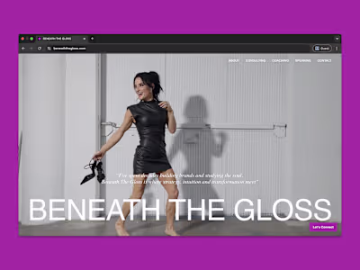 Beneath The Gloss Website Redesign & Upgrade