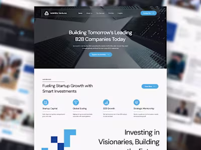 Indelible Ventures – B2B, Reimagined | Modern UI/UX