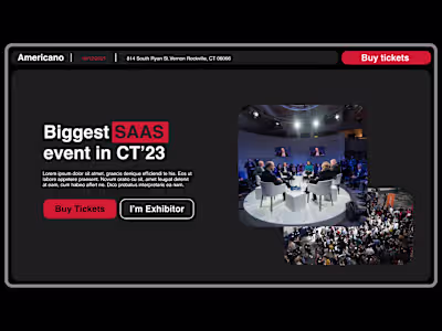 Landing Page Design for SAAS Companies Event
