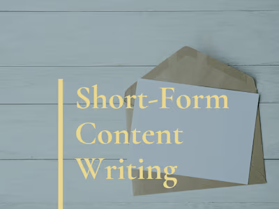 Short-form Content Writing