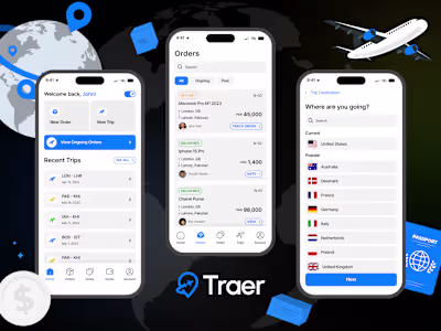 Designed TRAER, a mobile app