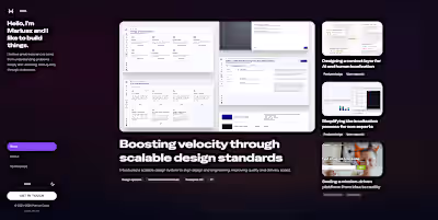 Iterating really quickly on my new website - went through 20...