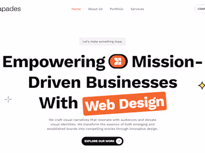 Webflow Development | Escapades - UI/UX Design & Branding Studio