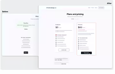 Redesigning a pricing page experience