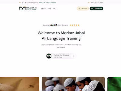 Branding and Website Development for Markaz Jebel Ali