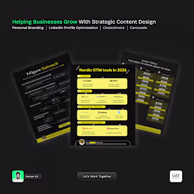Infographics & CheatSheet Designs For My Recent AI/GTM Outbo...