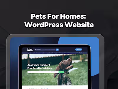 Pets for Homes: WordPress Website Design & Development