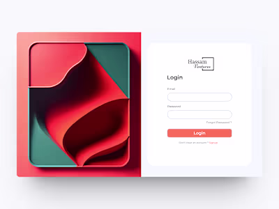 Login & Signup Web UI Design